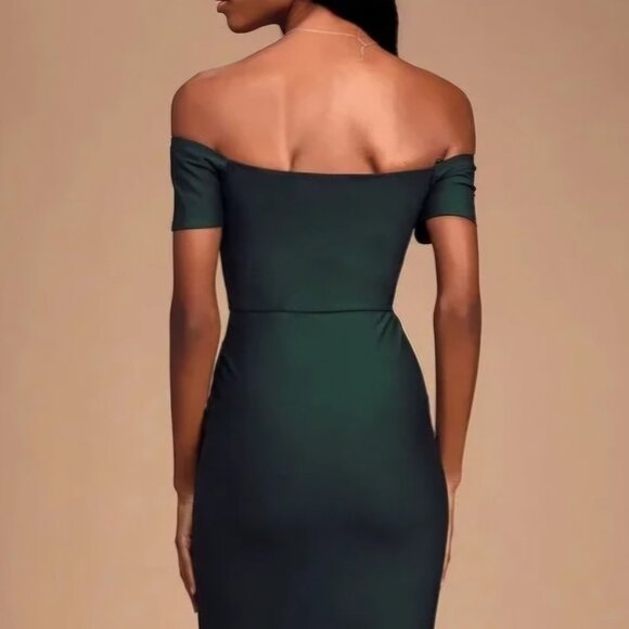 Lulu's Small Dress Emerald Green - Picture 2 of 4